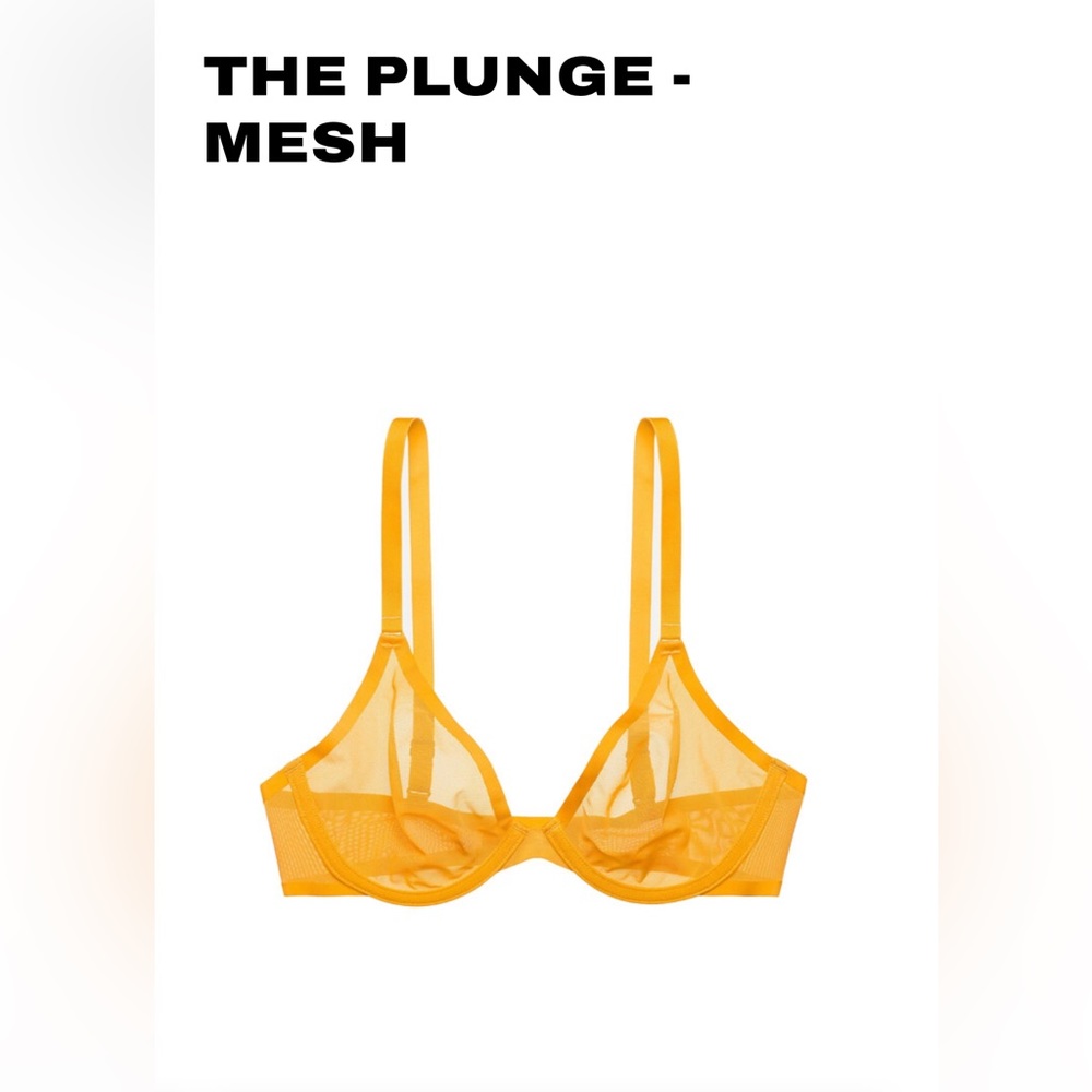 NWOT -  CUUP plunge mesh bra 34E in marigold